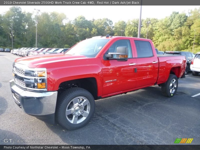 Red Hot / Dark Ash/Jet Black 2019 Chevrolet Silverado 2500HD Work Truck Crew Cab 4WD