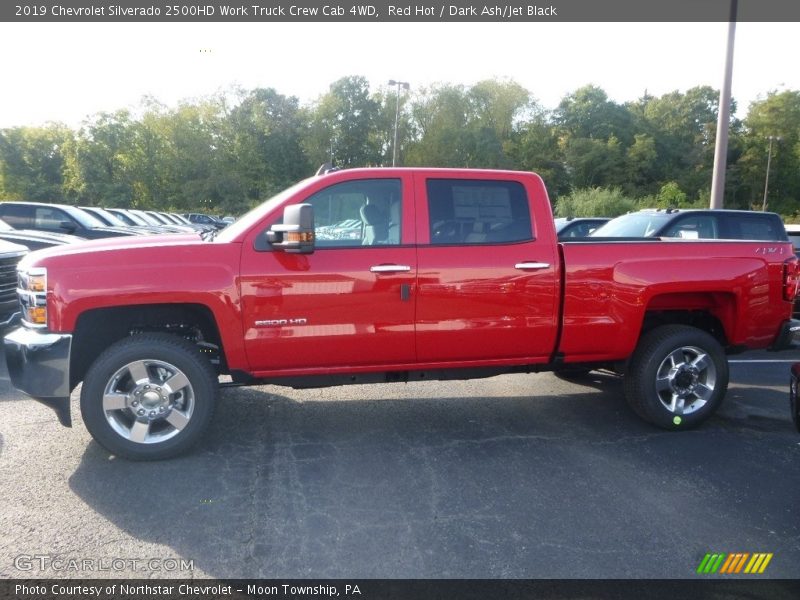 Red Hot / Dark Ash/Jet Black 2019 Chevrolet Silverado 2500HD Work Truck Crew Cab 4WD