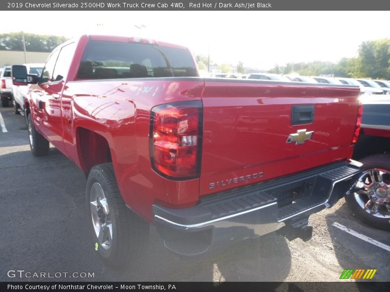 Red Hot / Dark Ash/Jet Black 2019 Chevrolet Silverado 2500HD Work Truck Crew Cab 4WD