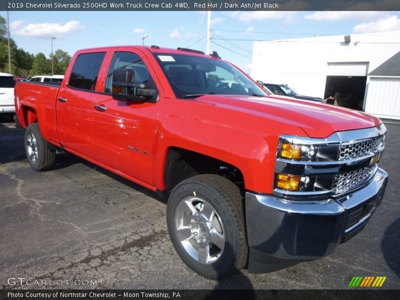 Red Hot / Dark Ash/Jet Black 2019 Chevrolet Silverado 2500HD Work Truck Crew Cab 4WD