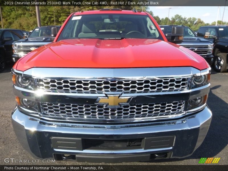 Red Hot / Dark Ash/Jet Black 2019 Chevrolet Silverado 2500HD Work Truck Crew Cab 4WD