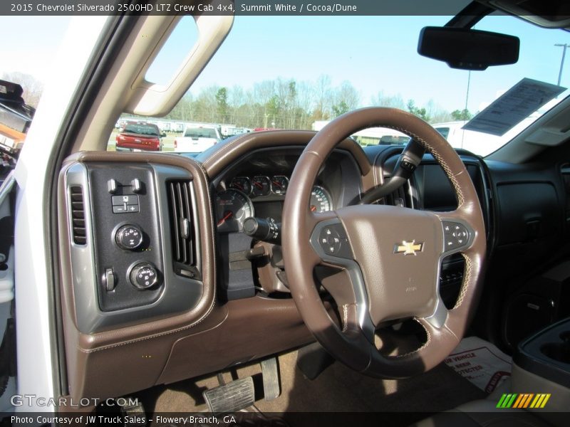 Summit White / Cocoa/Dune 2015 Chevrolet Silverado 2500HD LTZ Crew Cab 4x4