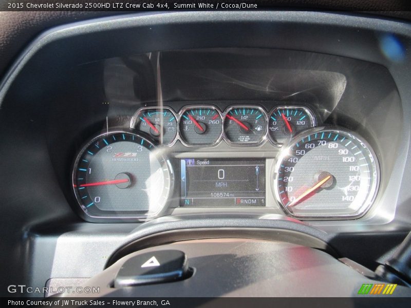 Summit White / Cocoa/Dune 2015 Chevrolet Silverado 2500HD LTZ Crew Cab 4x4