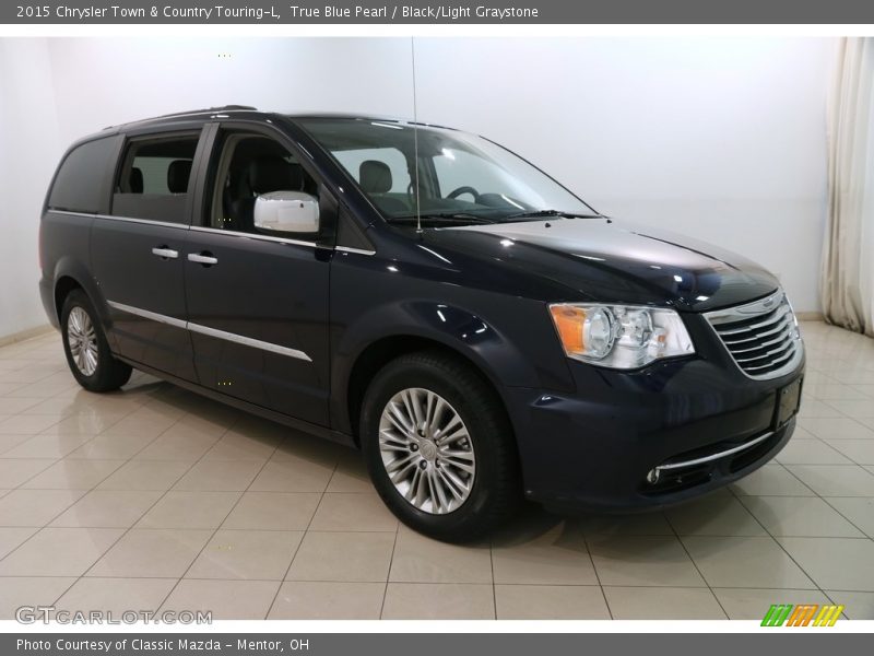 True Blue Pearl / Black/Light Graystone 2015 Chrysler Town & Country Touring-L