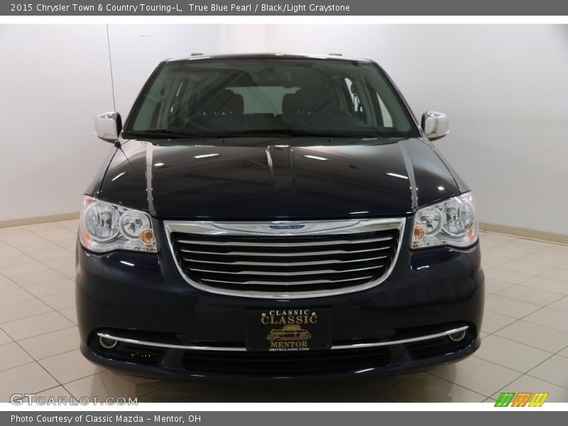 True Blue Pearl / Black/Light Graystone 2015 Chrysler Town & Country Touring-L