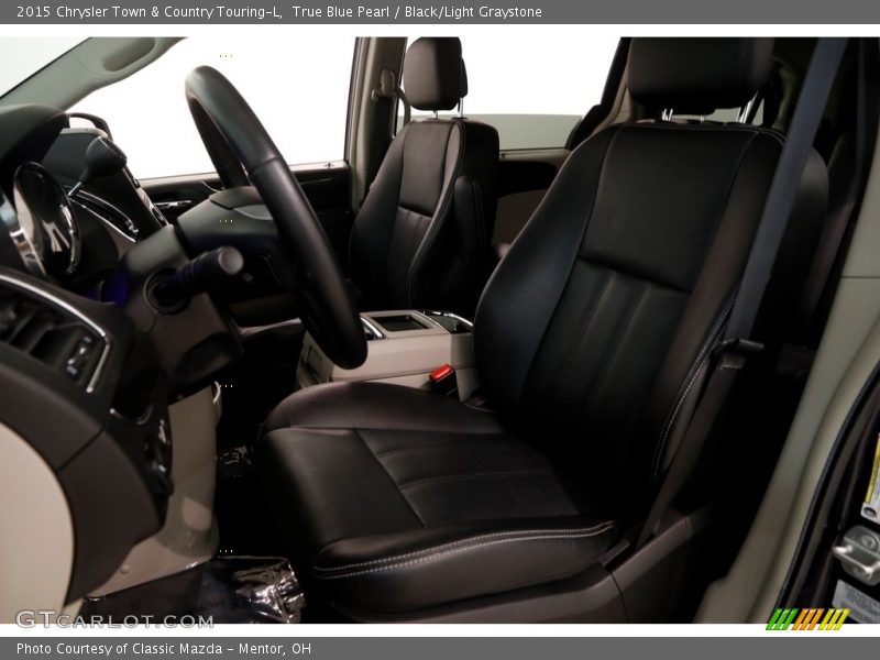 True Blue Pearl / Black/Light Graystone 2015 Chrysler Town & Country Touring-L