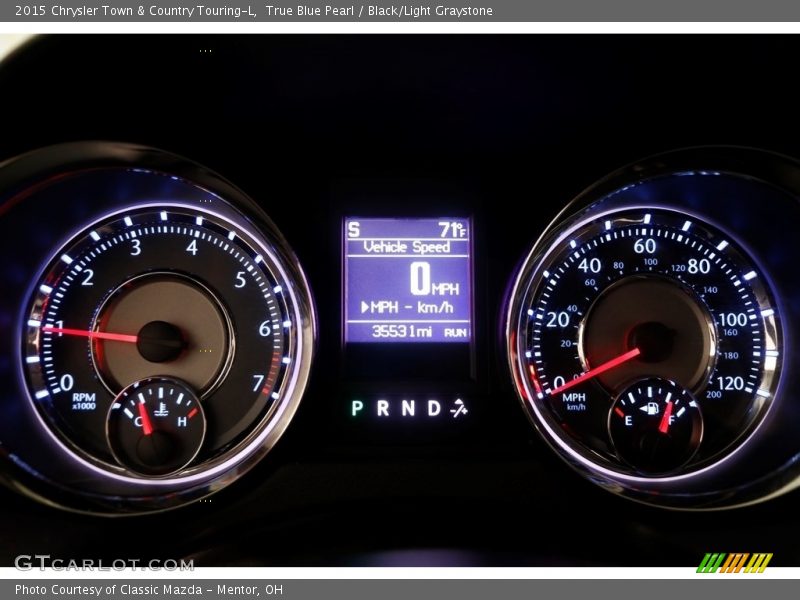 True Blue Pearl / Black/Light Graystone 2015 Chrysler Town & Country Touring-L
