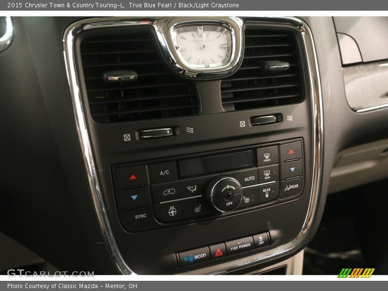 True Blue Pearl / Black/Light Graystone 2015 Chrysler Town & Country Touring-L