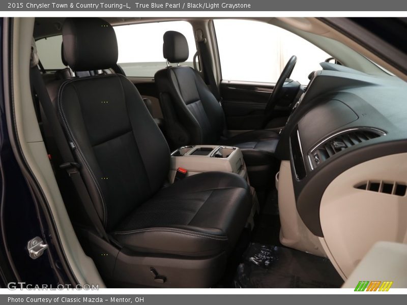 True Blue Pearl / Black/Light Graystone 2015 Chrysler Town & Country Touring-L