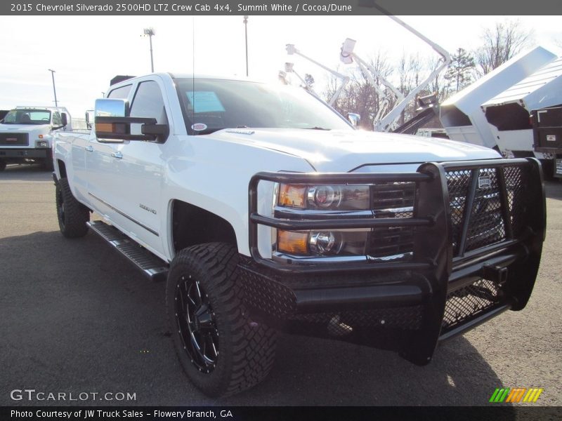 Summit White / Cocoa/Dune 2015 Chevrolet Silverado 2500HD LTZ Crew Cab 4x4