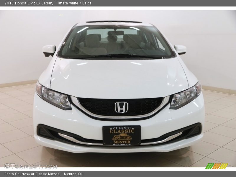 Taffeta White / Beige 2015 Honda Civic EX Sedan