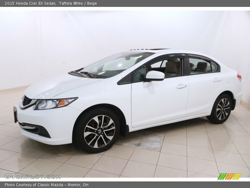Taffeta White / Beige 2015 Honda Civic EX Sedan