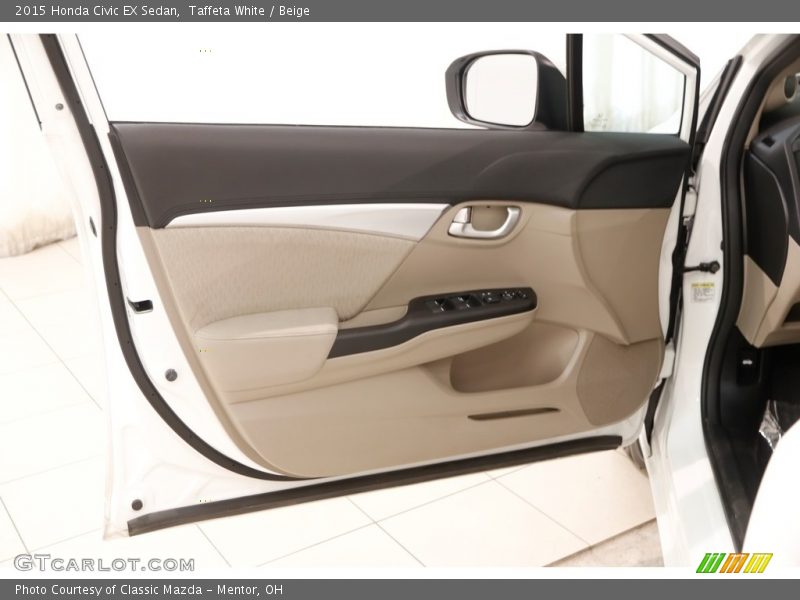 Taffeta White / Beige 2015 Honda Civic EX Sedan