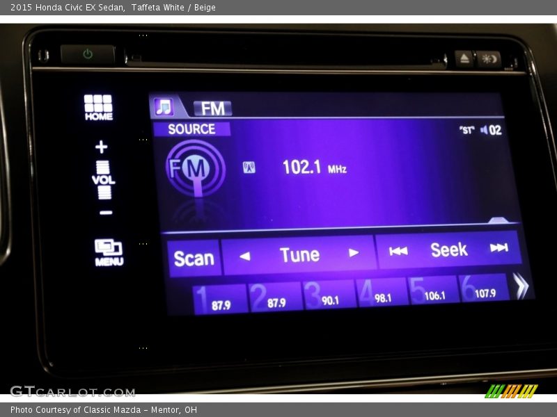 Taffeta White / Beige 2015 Honda Civic EX Sedan