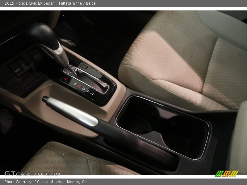 Taffeta White / Beige 2015 Honda Civic EX Sedan