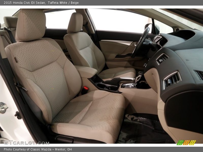 Taffeta White / Beige 2015 Honda Civic EX Sedan