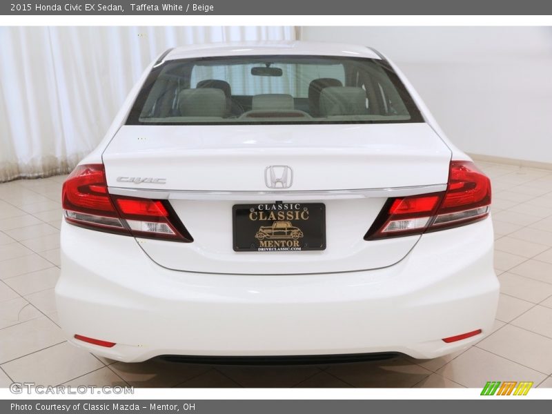 Taffeta White / Beige 2015 Honda Civic EX Sedan