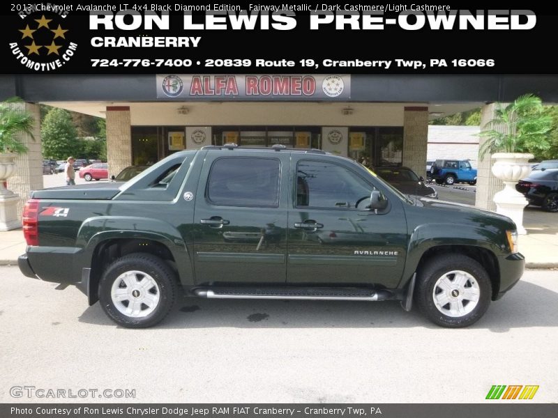 Fairway Metallic / Dark Cashmere/Light Cashmere 2013 Chevrolet Avalanche LT 4x4 Black Diamond Edition