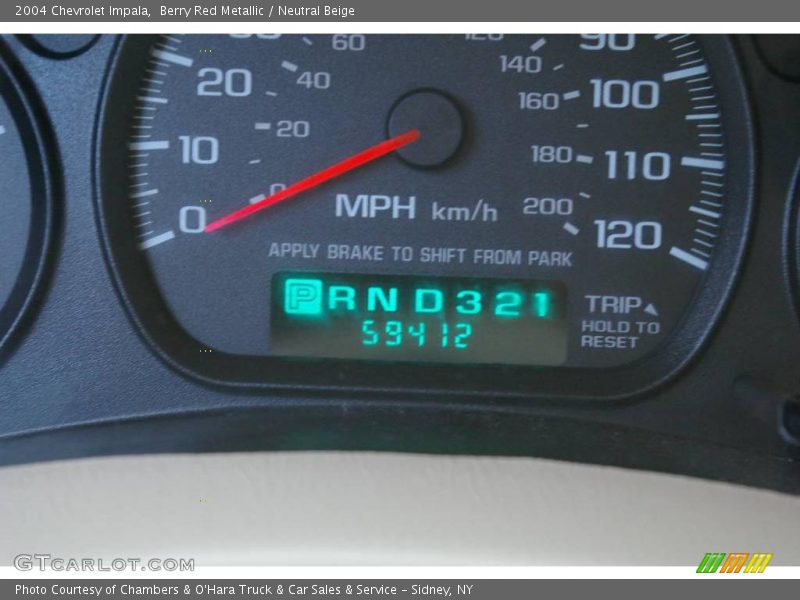 Berry Red Metallic / Neutral Beige 2004 Chevrolet Impala