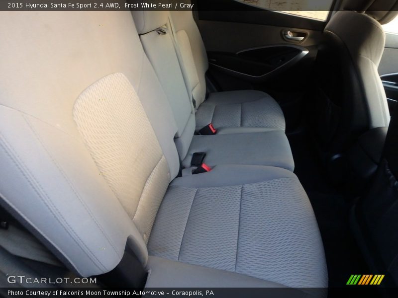 Frost White Pearl / Gray 2015 Hyundai Santa Fe Sport 2.4 AWD