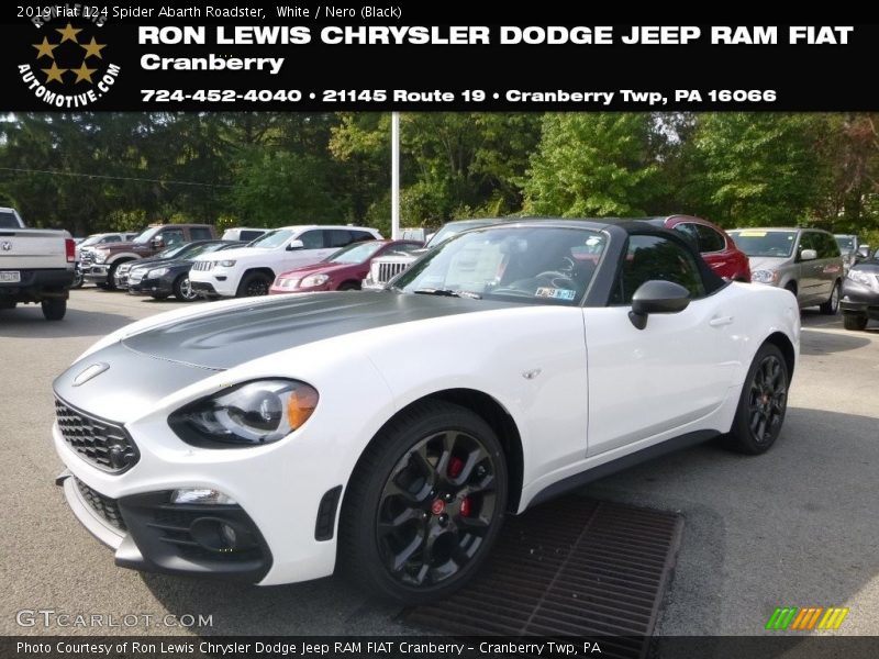 White / Nero (Black) 2019 Fiat 124 Spider Abarth Roadster