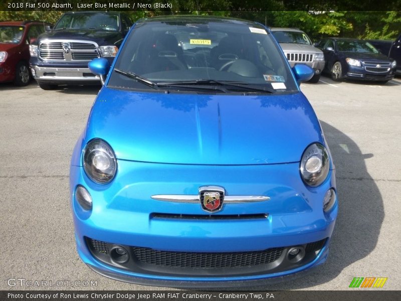 Laser Blue Metallic / Nero (Black) 2018 Fiat 500 Abarth