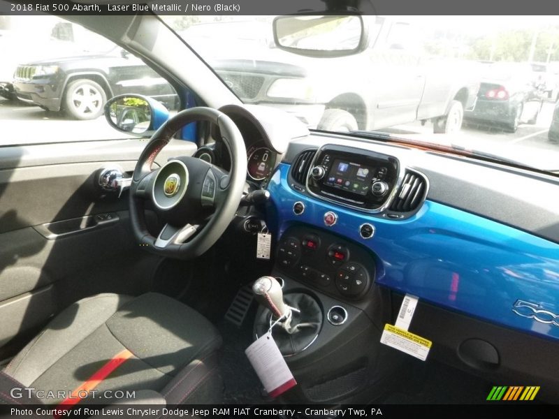 Laser Blue Metallic / Nero (Black) 2018 Fiat 500 Abarth