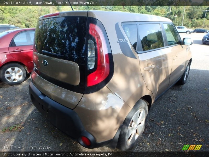 Latte Brown / Black Diamond Woven Cloth 2014 Kia Soul 1.6