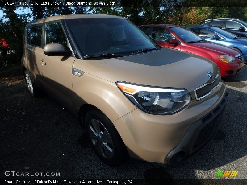 Latte Brown / Black Diamond Woven Cloth 2014 Kia Soul 1.6