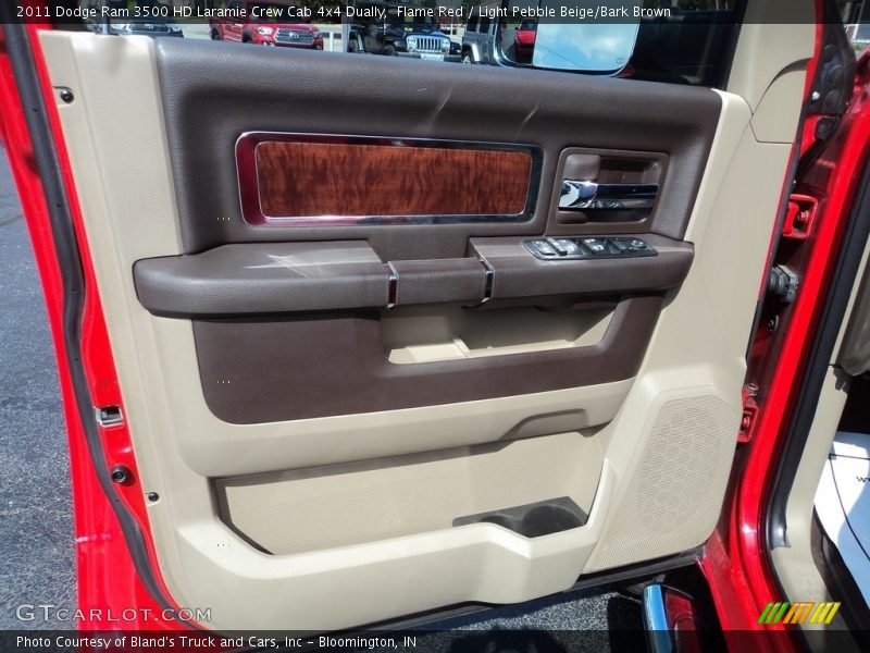 Flame Red / Light Pebble Beige/Bark Brown 2011 Dodge Ram 3500 HD Laramie Crew Cab 4x4 Dually
