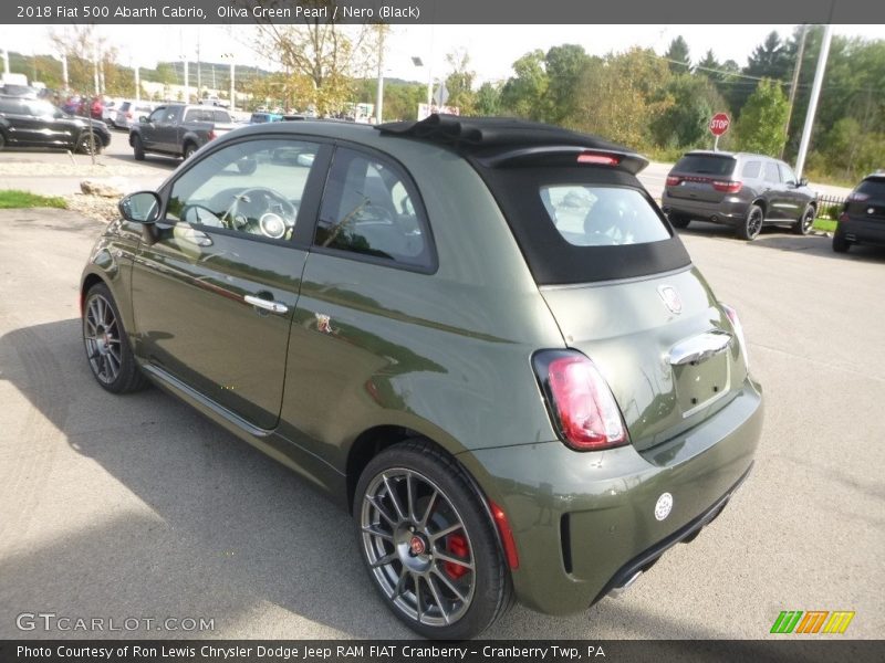 Oliva Green Pearl / Nero (Black) 2018 Fiat 500 Abarth Cabrio