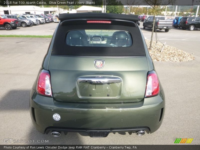 Oliva Green Pearl / Nero (Black) 2018 Fiat 500 Abarth Cabrio