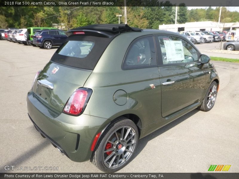 Oliva Green Pearl / Nero (Black) 2018 Fiat 500 Abarth Cabrio