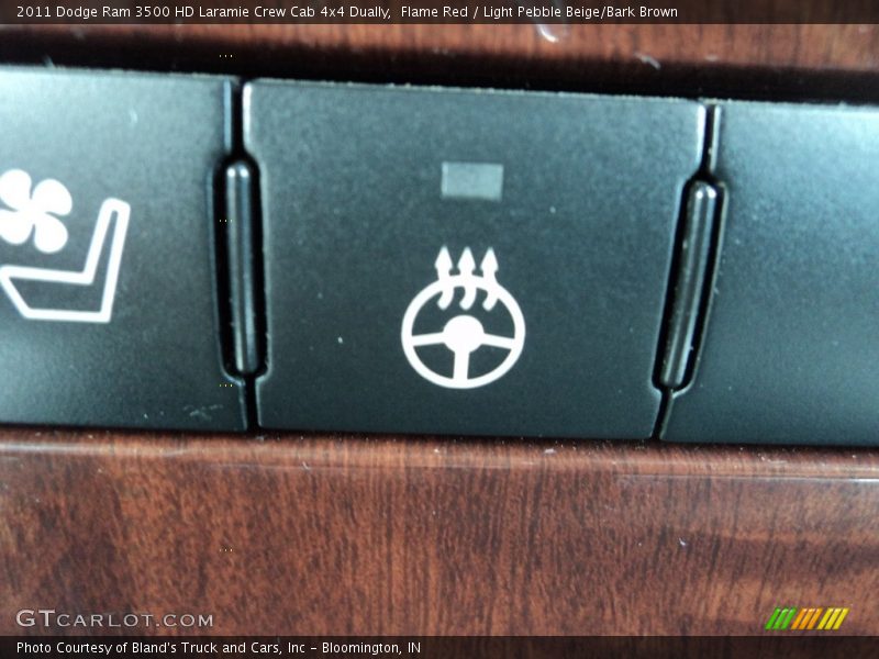 Flame Red / Light Pebble Beige/Bark Brown 2011 Dodge Ram 3500 HD Laramie Crew Cab 4x4 Dually
