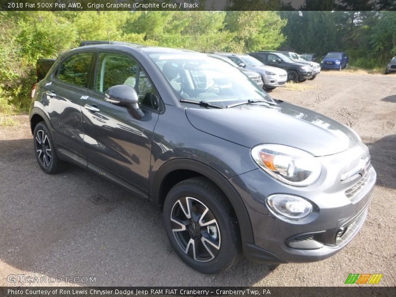 Grigio Graphite (Graphite Grey) / Black 2018 Fiat 500X Pop AWD