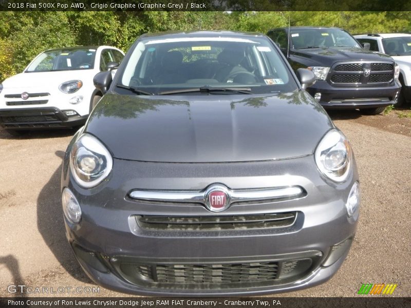 Grigio Graphite (Graphite Grey) / Black 2018 Fiat 500X Pop AWD