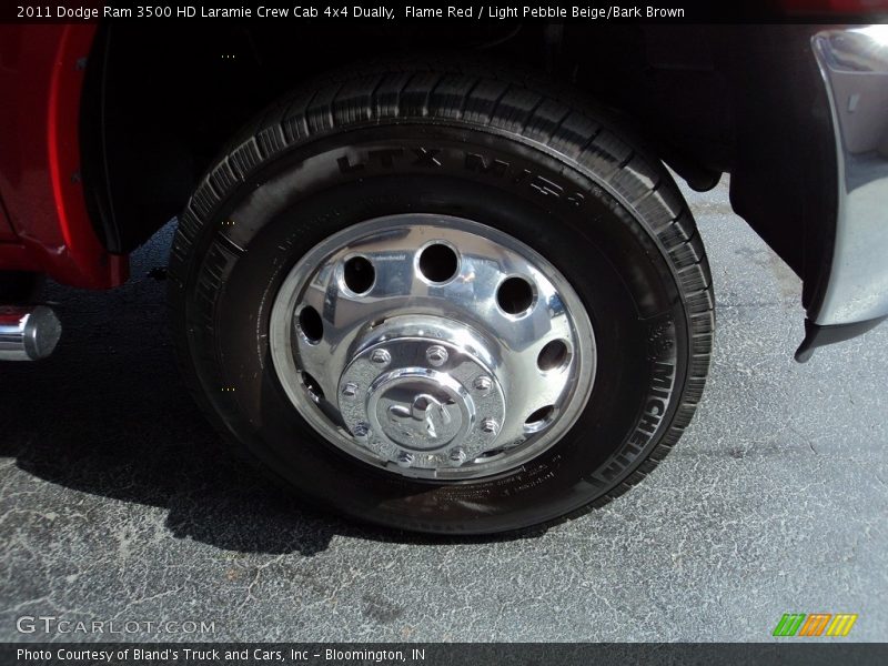 Flame Red / Light Pebble Beige/Bark Brown 2011 Dodge Ram 3500 HD Laramie Crew Cab 4x4 Dually