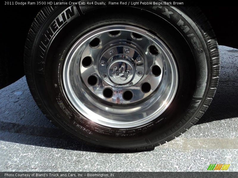 Flame Red / Light Pebble Beige/Bark Brown 2011 Dodge Ram 3500 HD Laramie Crew Cab 4x4 Dually
