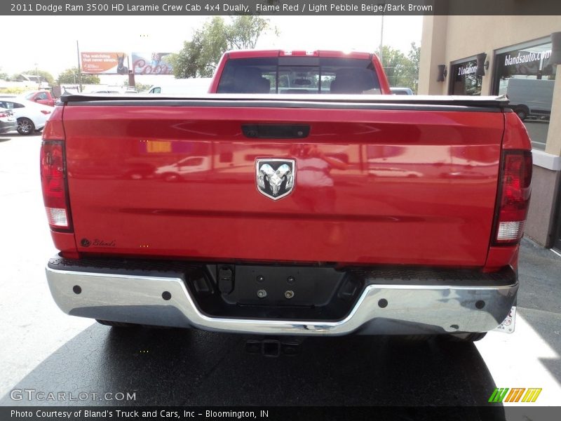Flame Red / Light Pebble Beige/Bark Brown 2011 Dodge Ram 3500 HD Laramie Crew Cab 4x4 Dually
