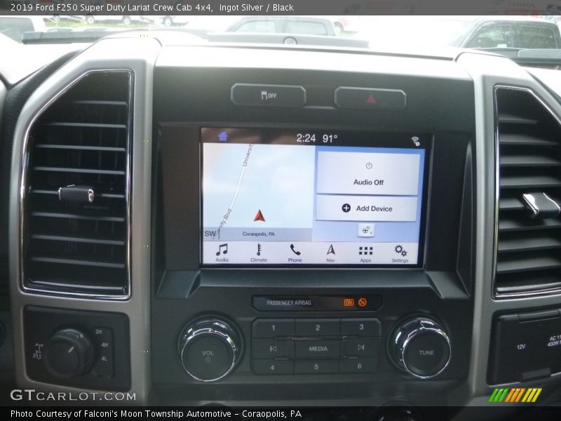 Ingot Silver / Black 2019 Ford F250 Super Duty Lariat Crew Cab 4x4