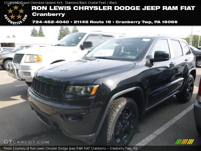 Diamond Black Crystal Pearl / Black 2019 Jeep Grand Cherokee Upland 4x4