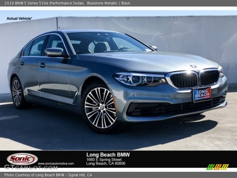 Bluestone Metallic / Black 2019 BMW 5 Series 530e iPerformance Sedan