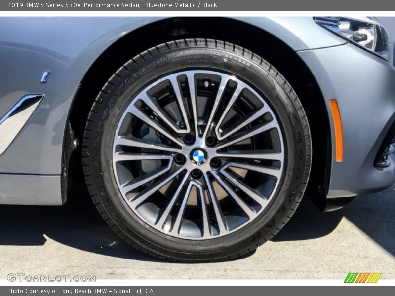 Bluestone Metallic / Black 2019 BMW 5 Series 530e iPerformance Sedan