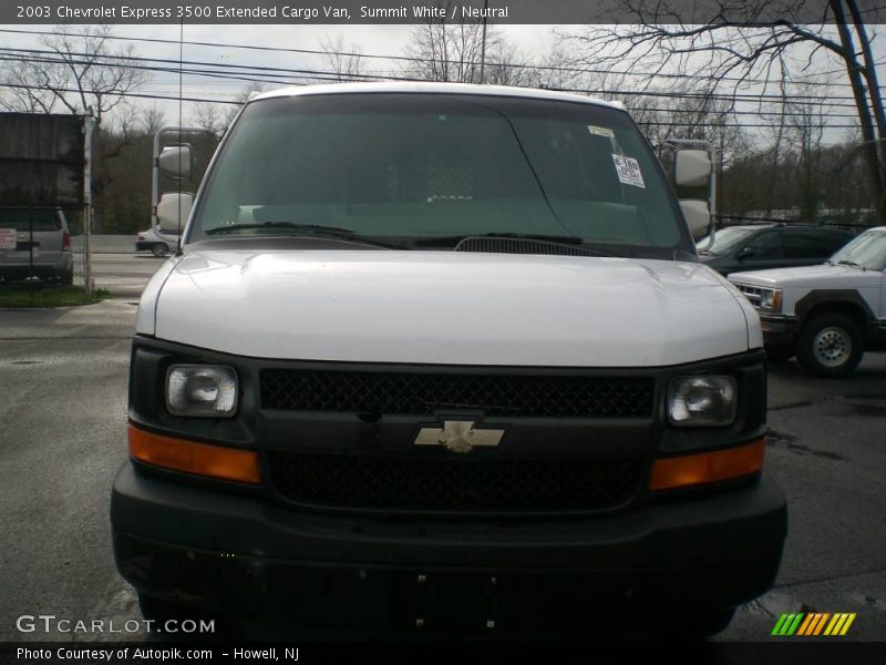 Summit White / Neutral 2003 Chevrolet Express 3500 Extended Cargo Van