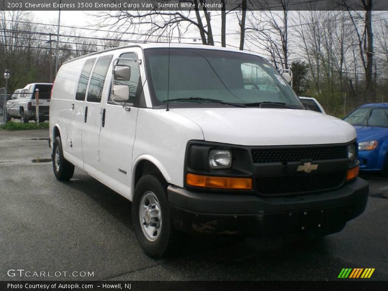 Summit White / Neutral 2003 Chevrolet Express 3500 Extended Cargo Van
