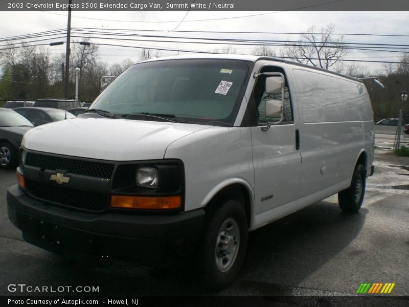 Summit White / Neutral 2003 Chevrolet Express 3500 Extended Cargo Van