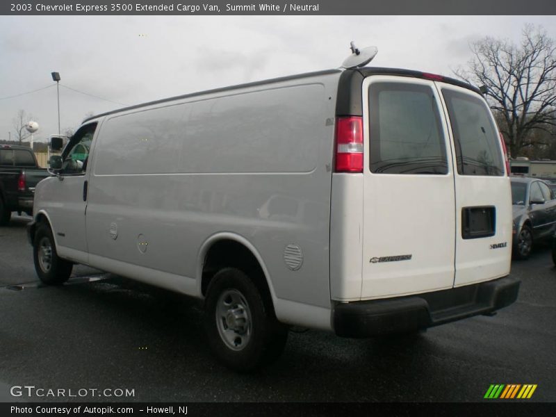 Summit White / Neutral 2003 Chevrolet Express 3500 Extended Cargo Van