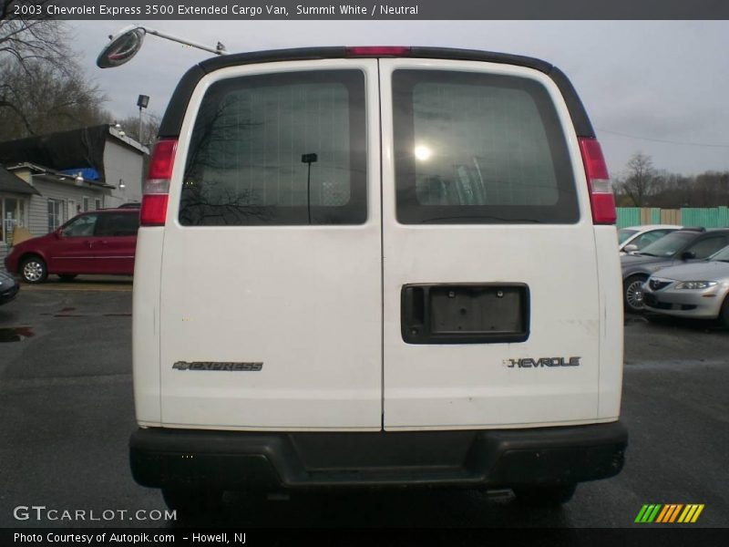 Summit White / Neutral 2003 Chevrolet Express 3500 Extended Cargo Van