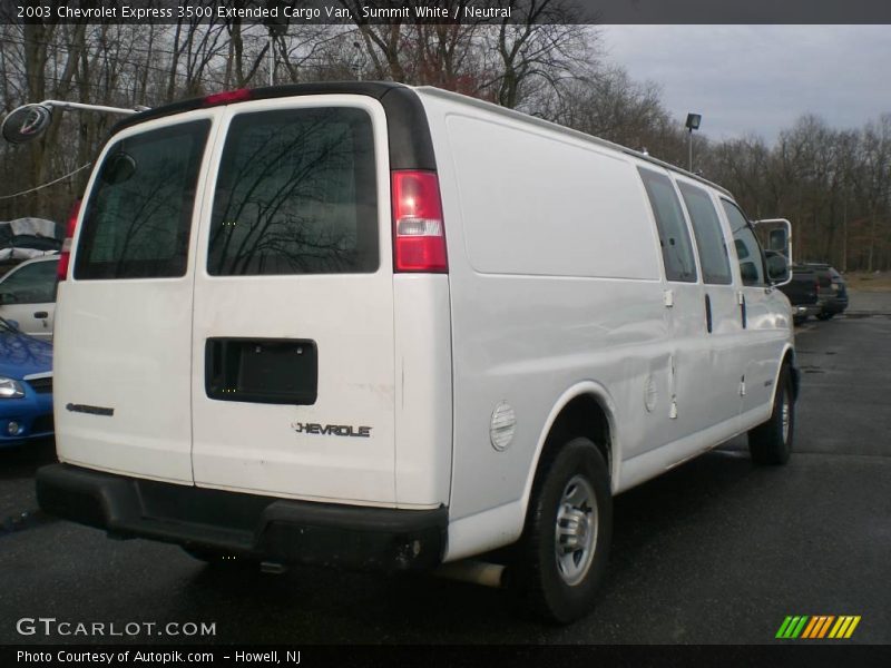 Summit White / Neutral 2003 Chevrolet Express 3500 Extended Cargo Van