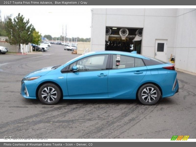 Blue Magnetism / Gray 2017 Toyota Prius Prime Advance